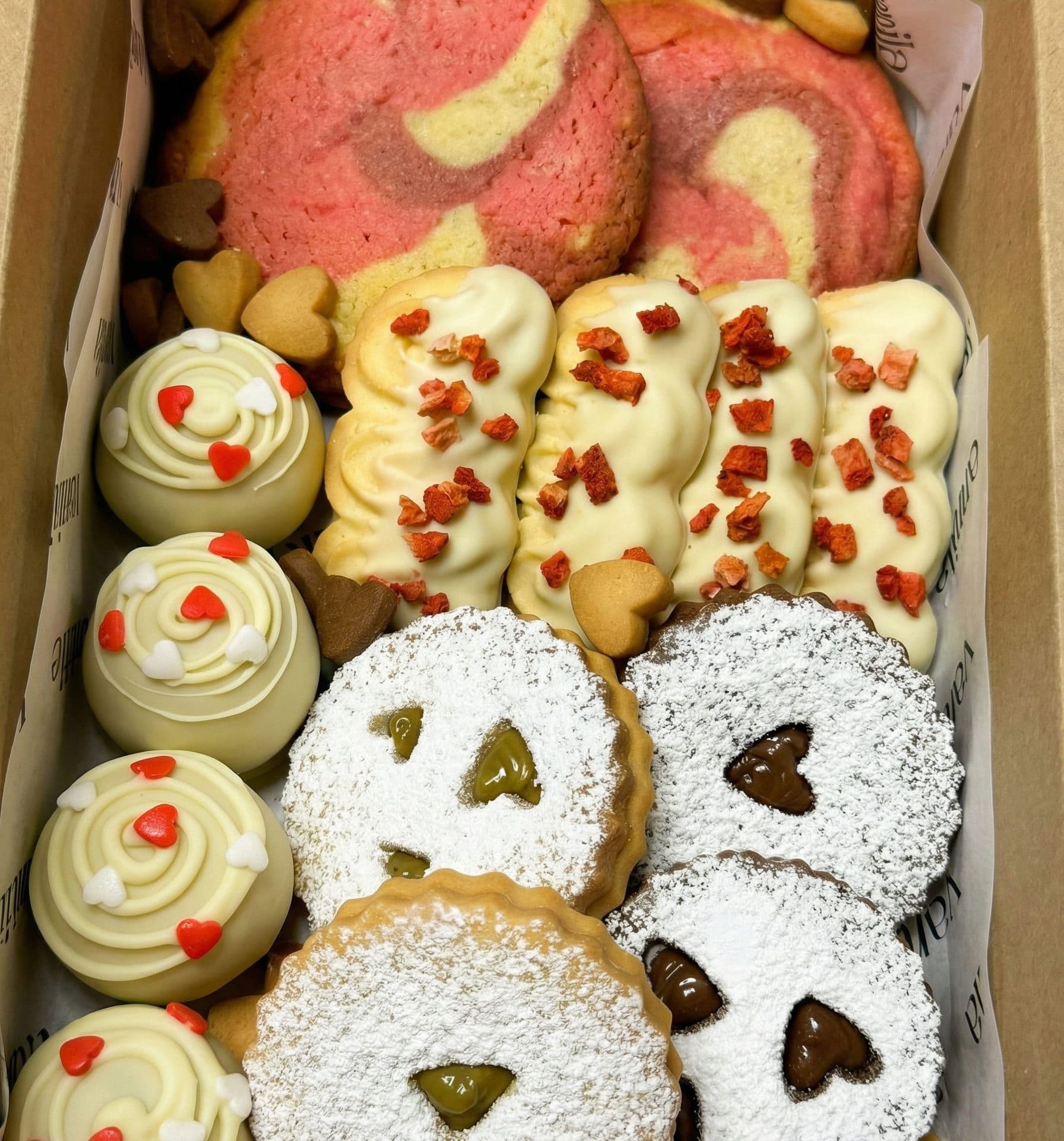 Caja de pastas especial San Valentín Caja de pastas San Valentín